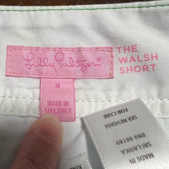 Lilly Pulitzer Walsh Short Limemade Biggest Fan Size 4 Resort Beach Preppy 3” - Picture 4 of 6
